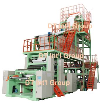 Blowing machine for stone paper production